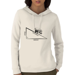 Sweat femme à capuche coton bio naturel Hypoténuse (Gondrax,Animaux,Humour)
