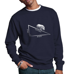 Sweat homme col rond bleu marine Hypoténuse (Gondrax,Animaux,Humour)