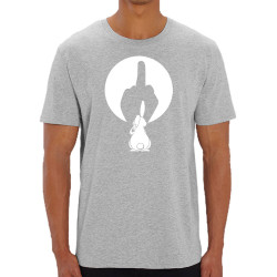 T-shirt homme coton bio gris chiné Ombre chinoise (Gondrax,Animaux,Humour)