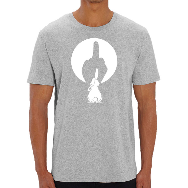T-shirt homme coton bio gris chiné Ombre chinoise (Gondrax,Animaux,Humour)