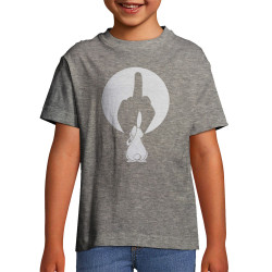 T-shirt enfant gris chiné Ombre chinoise (Gondrax,Animaux,Humour)