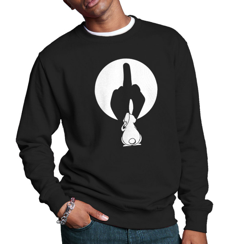 Sweat homme col rond noir Ombre chinoise (Gondrax,Animaux,Humour)