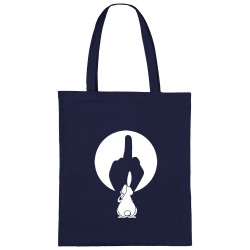 Sac shopping en toile bleu marine Ombre chinoise (Gondrax,Animaux,Humour)
