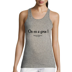 Débardeur femme gris chiné On en a gros (Gondrax,Films/Séries,Kaamelott)
