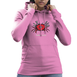 Sweat femme à capuche rose Tourteau suisse (Baxt,Animaux,Humour)