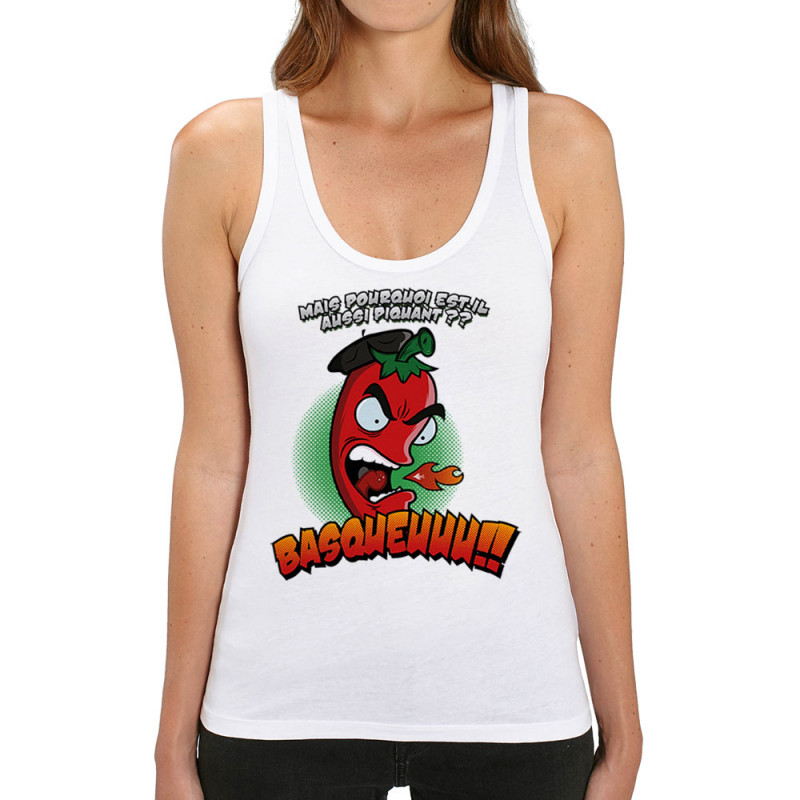 Débardeur femme coton bio blanc Basqueuuu (Ptit Mytho,Fruits & Légumes)