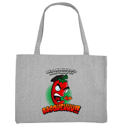 Grand sac shopping en toile recyclé gris chiné Basqueuuu (Ptit Mytho,Fruits & Légumes)