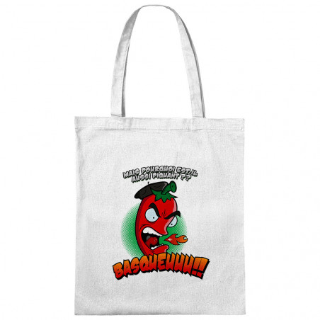 Sac shopping en toile blanc Basqueuuu (Ptit Mytho,Fruits & Légumes)