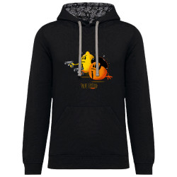 Sweat capuche à motifs unisexe noir et têtes de mort mexicaines Pulpe Fiction (Gondrax,Fruits & Légumes,Films/Séries)