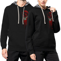 Sweat capuche à motifs unisexe noir et têtes de mort mexicaines Diabolik - Punisher (Diabolik,Têtes de morts)