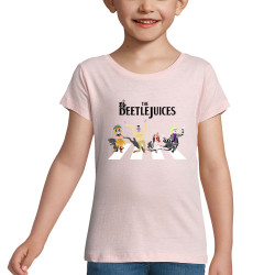 T-shirt fillette rose pale The Beetlejuices (Andy,Détournements)