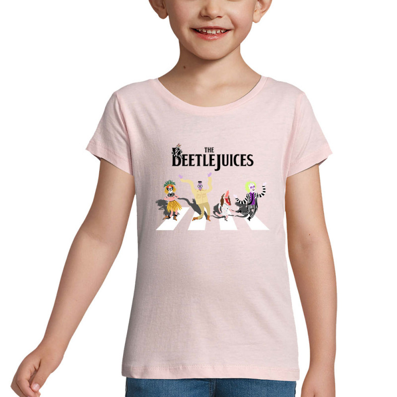 T-shirt fillette rose pale The Beetlejuices (Andy,Détournements)