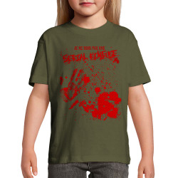 T-shirt enfant kaki foncé Je ne suis pas une Serial Killeuse (Gondrax,Humour,Slogans Débiles)