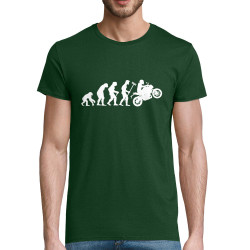 T-shirt homme coton bio vert bouteillle Evolution moto (Gondrax,Moto,Evolution)
