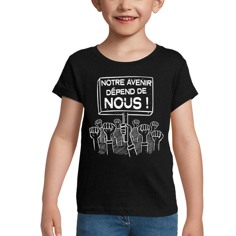 T-shirt fillette noir Evolution moto (Gondrax,Moto,Evolution)
