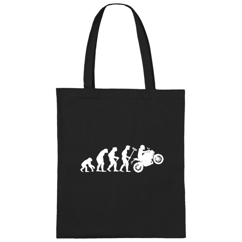 Sac shopping en toile noir Evolution moto (Gondrax,Moto,Evolution)