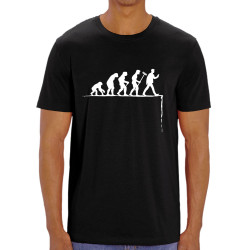 T-shirt homme coton bio noir Evolution Smartphone (Gondrax,Humour,Evolution)