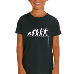 T-shirt enfant coton bio noir Evolution Smartphone (Gondrax,Humour,Evolution)