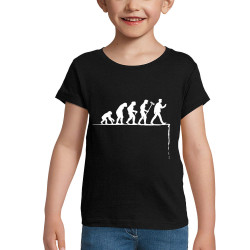 T-shirt fillette noir Evolution Smartphone (Gondrax,Humour,Evolution)