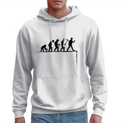 Sweat homme à capuche blanc Evolution Smartphone (Gondrax,Humour,Evolution)