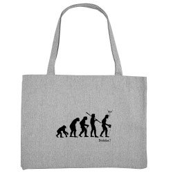 Grand sac shopping en toile recyclé gris chiné Evolution Beerman (Gondrax,Evolution,Alcool)