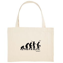 Grand sac shopping en toile recyclé naturel Evolution Beerman (Gondrax,Evolution,Alcool)