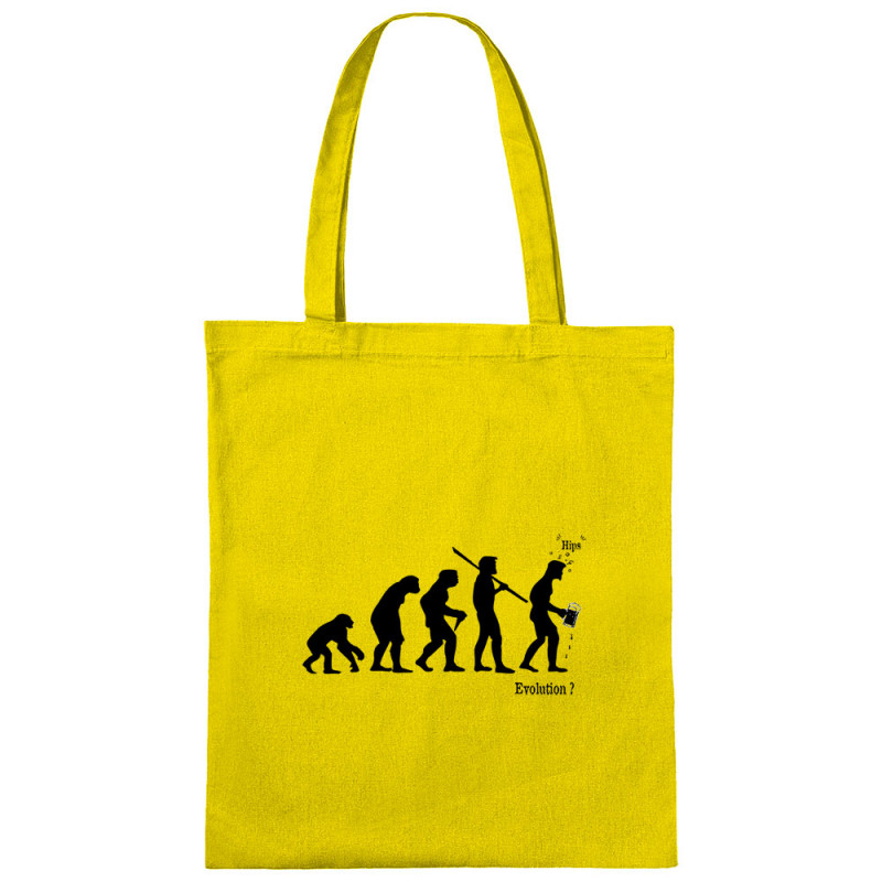 Sac shopping en toile jaune Evolution Beerman (Gondrax,Evolution,Alcool)