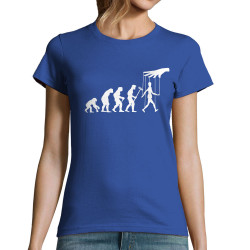T-shirt femme bleu royal Evolution Pantin (Gondrax,Evolution,Slogans Débiles)