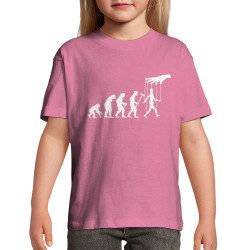 T-shirt enfant rose Evolution Pantin (Gondrax,Evolution,Slogans Débiles)