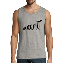 Débardeur homme gris chiné Evolution Pantin (Gondrax,Evolution,Slogans Débiles)