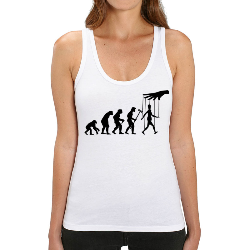 Débardeur femme coton bio blanc Evolution Pantin (Gondrax,Evolution,Slogans Débiles)