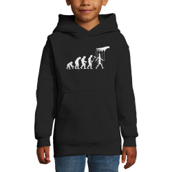 Sweat enfant à capuche noir Evolution Pantin (Gondrax,Evolution,Slogans Débiles)