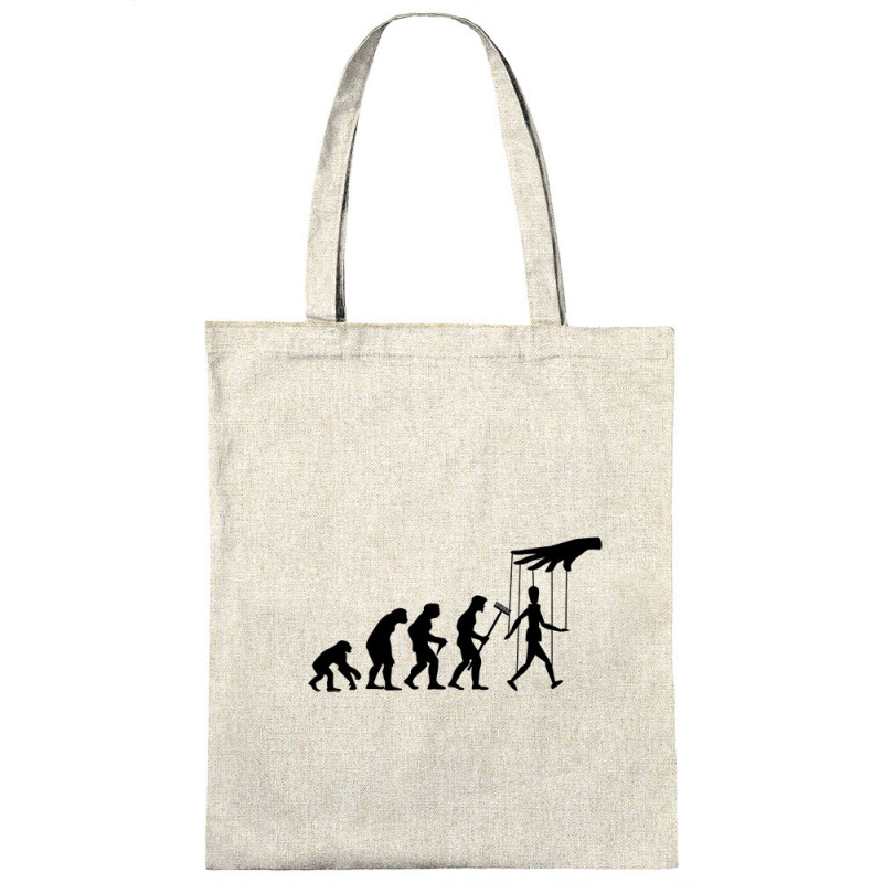 Sac shopping en toile naturel Evolution Pantin (Gondrax,Evolution,Slogans Débiles)