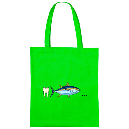 Sac shopping en toile vert prairie Dent Thon Cul (Zewa,Humour)