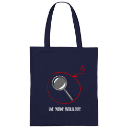 Sac shopping en toile bleu marine Entourloupe (Zewa,Humour)