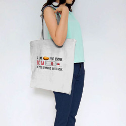 Sac shopping en toile blanc De la vodka (Zewa,Alcool,Humour)