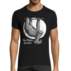 T-shirt homme fit noir Mon Maître spirituel (Gondrax,Animaux)
