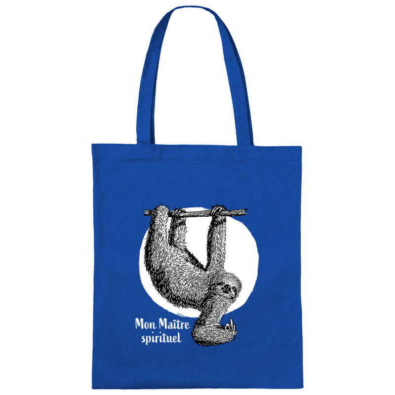 Sac shopping en toile bleu royal Mon Maître spirituel (Gondrax,Animaux)