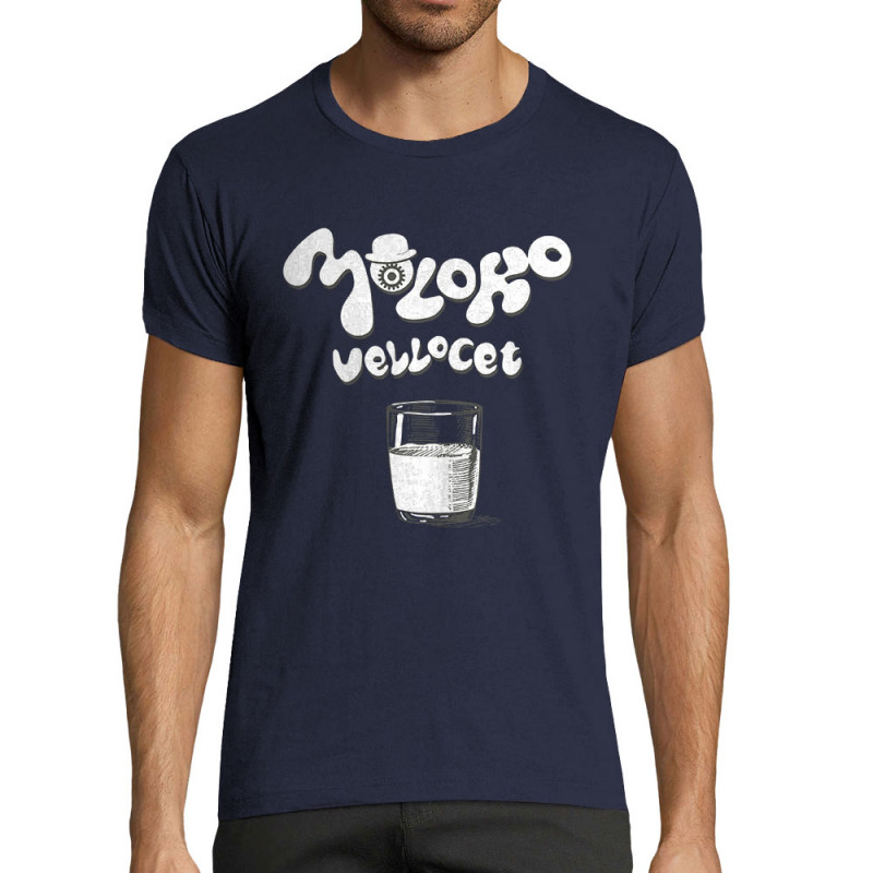 T-shirt homme fit bleu marine Moloko Orange Mécanique (Gondrax,Films/Séries)