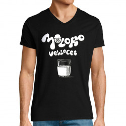 T-shirt homme col V noir Moloko Orange Mécanique (Gondrax,Films/Séries)