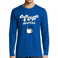 T-shirt homme manches longues bleu royal Moloko Orange Mécanique (Gondrax,Films/Séries)