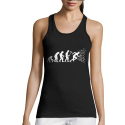 Débardeur femme noir Evolution dans le mur (Gondrax,Evolution,Humour)