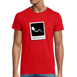 T-shirt homme coton bio rouge Vieille photo de moi (Gondrax,Humour)