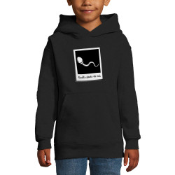 Sweat enfant à capuche noir Vieille photo de moi (Gondrax,Humour)