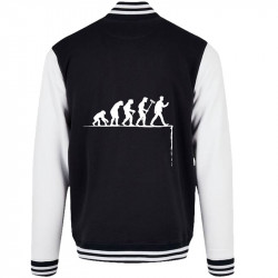 Teddy baseball en molleton noir et blanc Evolution Smartphone (Gondrax,Humour,Evolution)
