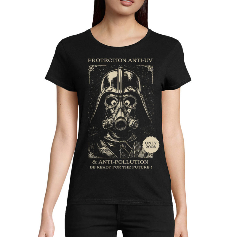 T-shirt femme coton bio noir Protection anti-UV (Oblik,Star Wars)