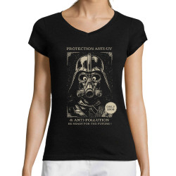 T-shirt femme col V noir Protection anti-UV (Oblik,Star Wars)