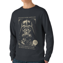 Sweat homme bio col rond gris anthracite Protection anti-UV (Oblik,Star Wars)