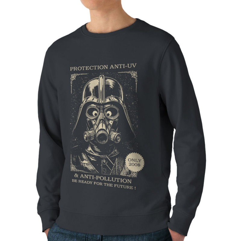 Sweat homme bio col rond gris anthracite Protection anti-UV (Oblik,Star Wars)