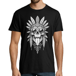 Tee-shirt homme noir Aztec Steampunk (Oblik,Steam Punk,Têtes de morts)